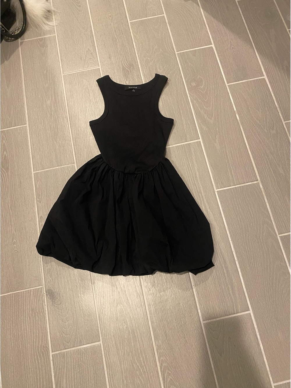 Strut & Bolt Black Sleeveless Dress with Flared Skirt Size S